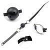 Faux Leather Ball Gag with Adjustable Straps BDSM Mouth Restraint for Bondage Roleplay Discreet Adult Toy for Beginners/Advanced