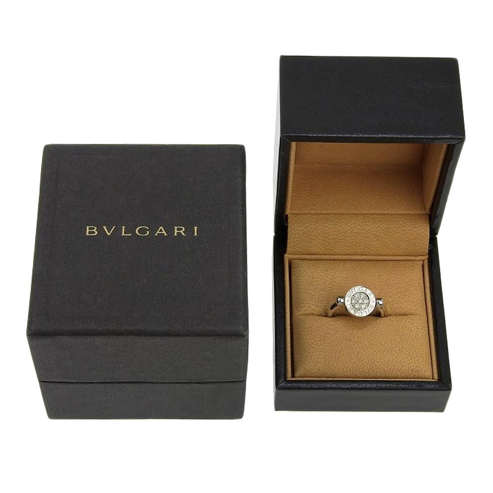 Bvlgari Pierścionek Bvlgari Bvlgari Flip K18 białe złoto/lapis lazuli/diament #5.6(Rozmiar amerykański) 6,3g Używane przez kobiety
