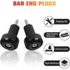 CHIFUN 1 Pair Bar Ends Plug Anti Vibration Weight Sliders Replacement for Yamaha R1 2002-2014 / R6 2006-2007 CNC Aluminum Handle Bar End Caps