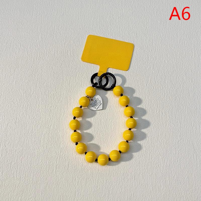 Cute Colorful Love Heart Bead Phone Chain Pendant Charm Strap Cord For Phone Bag Universal Hanging Rope
