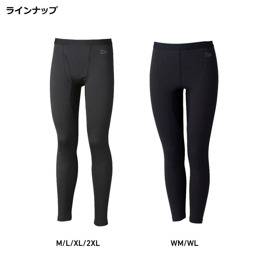 Daiwa Underwear Danrotech Undertights Black M Black M DU-3721P DU-3721P