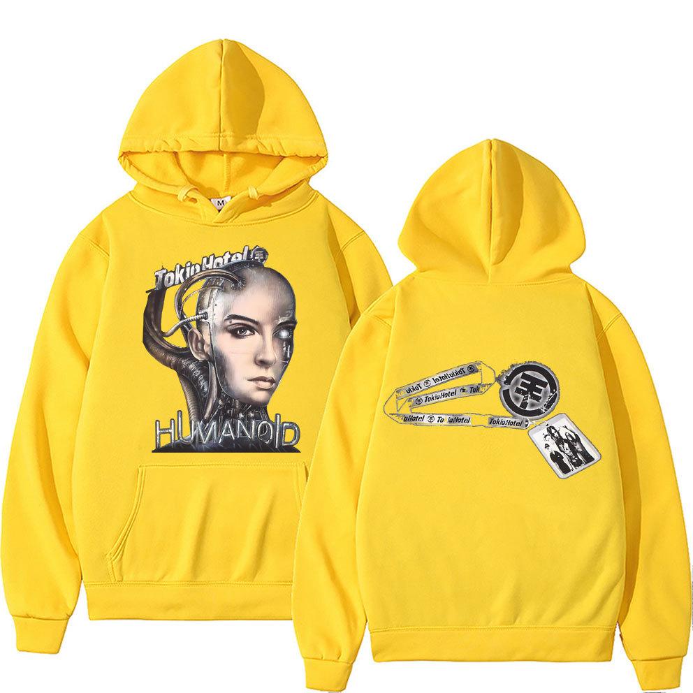 German Rock Band Tokio Hotel Humanoid Music Graphic Hoodie Unisex Autumn Winter Fleece Sweatshirt