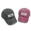 Vintage Washed Cotton "MOM/DAD" Embroidered Baseball Cap Family Matching Adjustable Dad Hat
