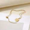 2025 Sun Moon Coin Pendant Necklace For Women Cute Fashion Gold Color Stainless Steel Round Necklace Sweet Jewelry Her Gifts
