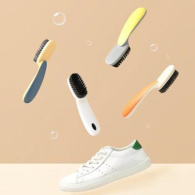 Spazzola per Strofinare Setole Morbide Bucato Vestiti Scarpe Spazzola Raschietto Portatile Plastica Manico Spazzola per Pulizia Cucina Bagno