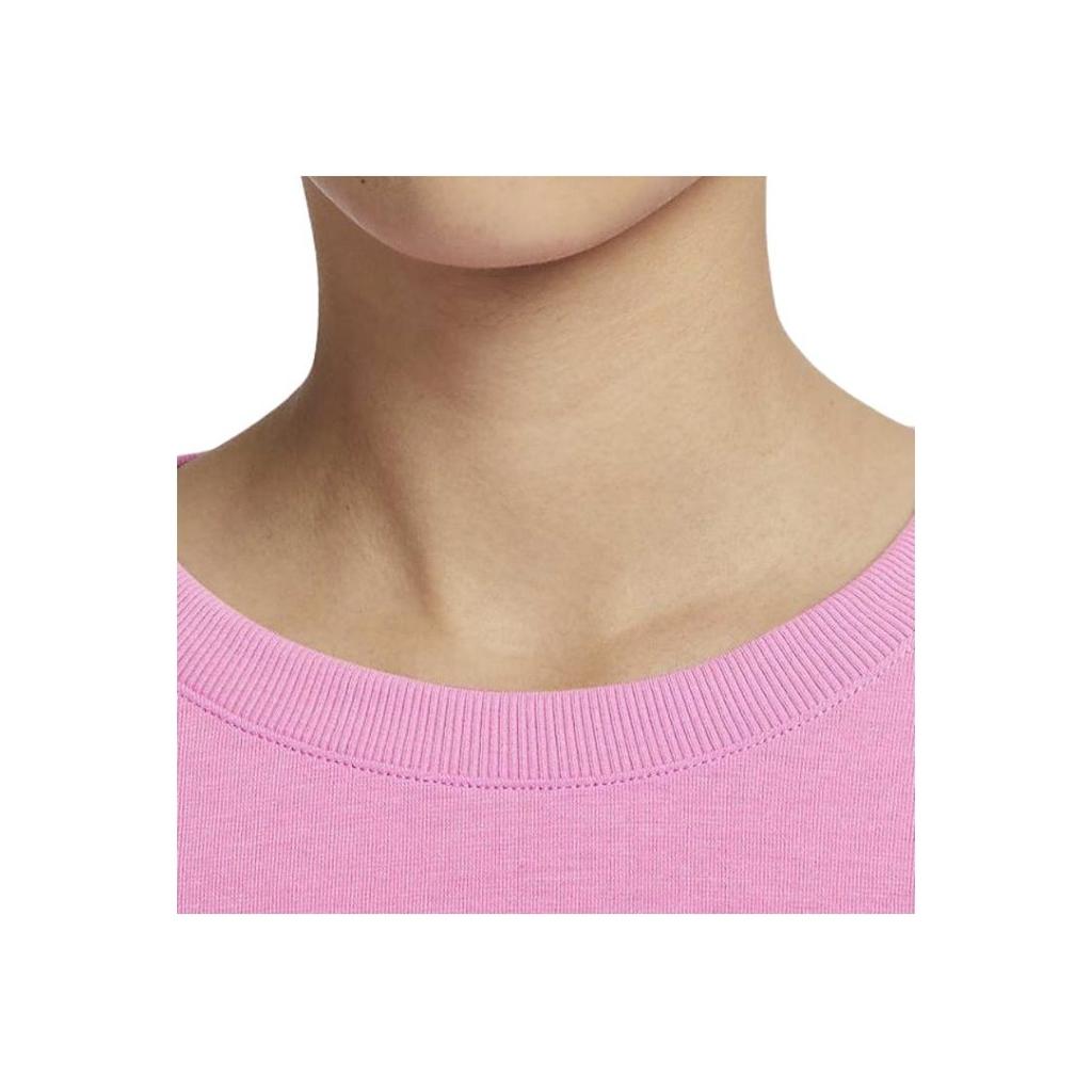 Nike Crew Neck Pullover Long Sleeve T-Shirt Women Tops Pink FN2818-675