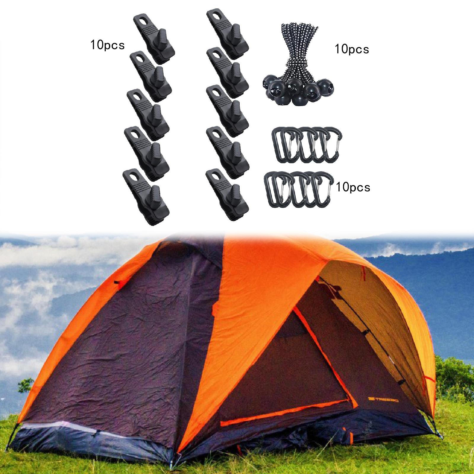 

30 шт./компл. зажимы для брезента, карабины, шнуры, поддержка походных навесов на открытом воздухе Style F