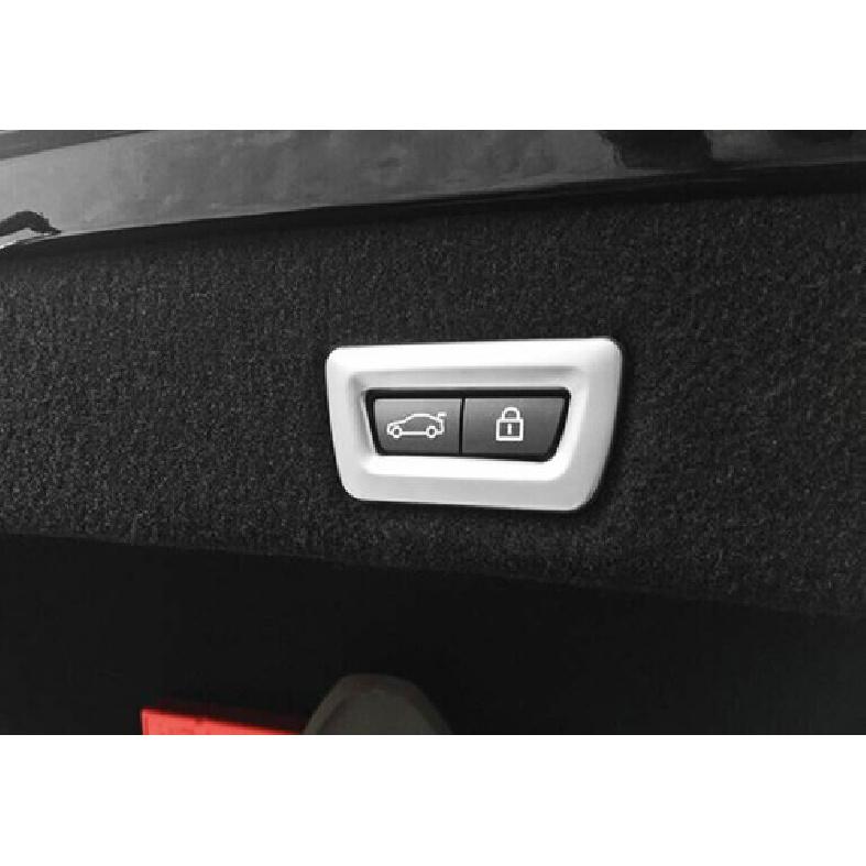 Silver ABS Tailgate Rear Door Button Cover Trim For BMW 5 Series G30 2018-