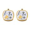 2pcs Punk Black Enamel Stainless Steel Pendant Necklace Charms Base Gold Plated Earrings Material DIY Bracelets Jewelry Findings