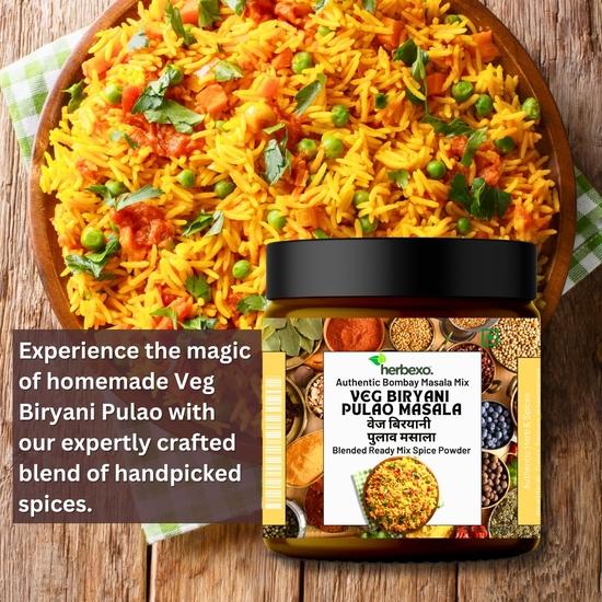 Sambar Masala, Mix Veg Masala & Veg Biryani Pulao Masala Trio Pack - Najwyższej jakości przyprawy, Świeżo prażone, Autentyczny smak, Czyste, 100% naturalne
