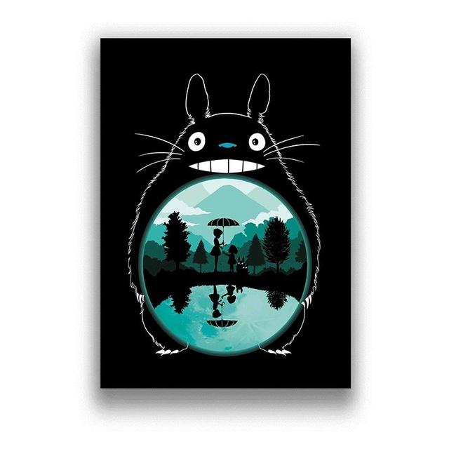 Totoro anime canvas printed wall paintings home decor posters and art prints for decorating the living room