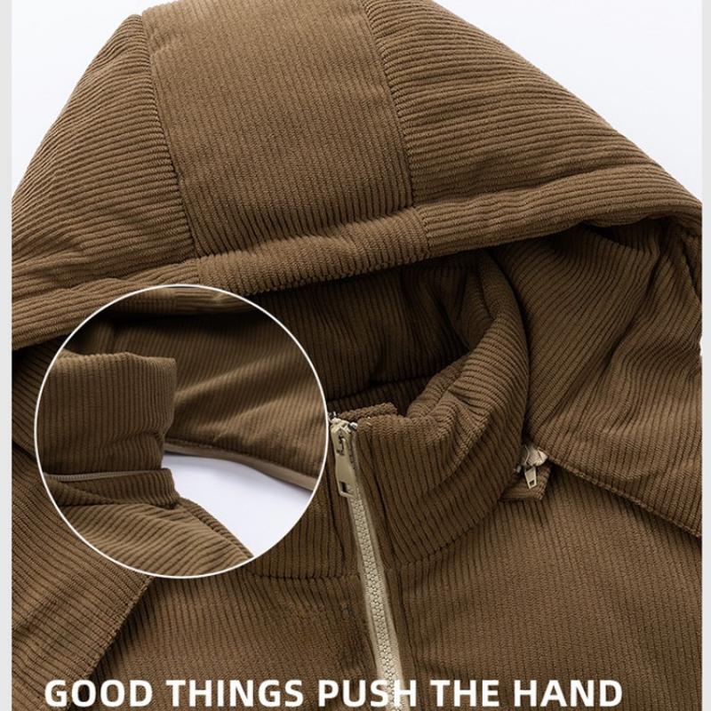 Hoodies for Men and Women Winter Windproof Plus Velvet Thickened Coat Couple Thickened High-quality Cotton-padded Coat