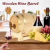 1.5L Wooden Wine Barrel Sealing Whiskey Barrel Dispenser Home Brewing Accessories Whiskey Storage Container Wine Bar Tools