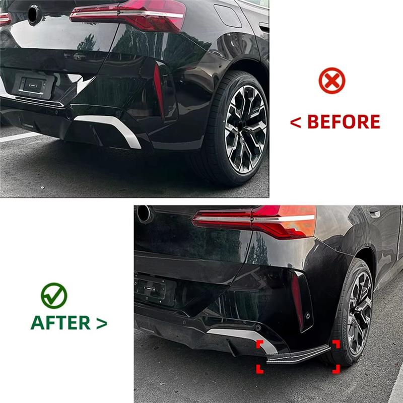 

For BMW X3 G45 M Sport 2025 Car Rear Bumper Lip Diffuser Splitter Winglet Apron Spoiler Trim Accessories
