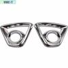 Pair Chrome Front Fog Light Lamp Cover Trim Fit For 2013 2014 2015 Mazda CX-5