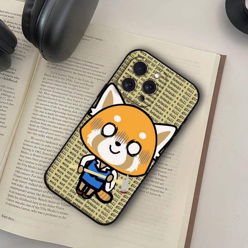Cartoon Cute A-AggretsukoS Phone Case For IPhone 17 16 15 14 13 12 11 X XR XS Plus Pro Max Mini Soft Black Cover