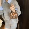 Shape Heart Grid Cute Kids Girl Handbag Material Heart Lace Designer Daily Use