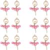 20pc Alloy Big Ballerina Pendants 27*60mm with Crystal Rhinestone Keychain Ballet Girl Charms  Women