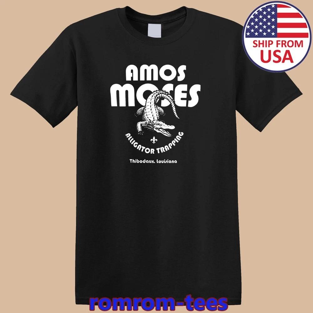 

Amos Moses Alligator Trapper Lousiana Black Size S-5XL M