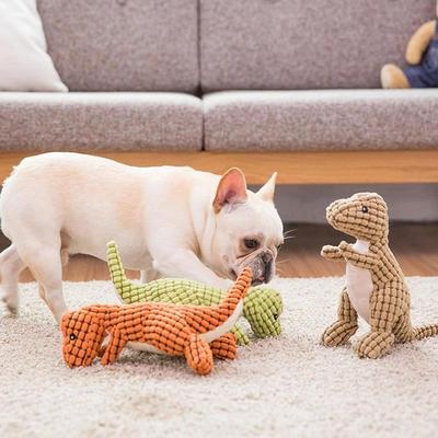 Mascotas Perro Masticar Relleno Divertida Forma de Dinosaurio Gatos Lana de Maíz Juguete Sonoro Aplicar A Entrenamiento Ejercicio Simulación Animal Juguetes Chihuahua