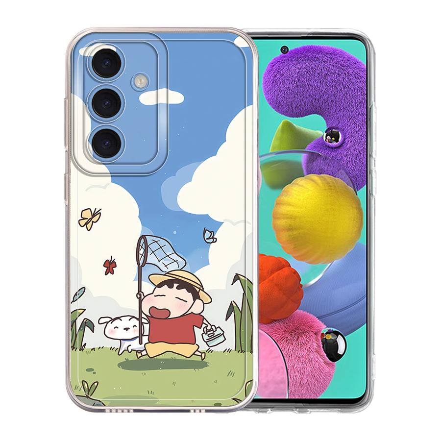Cartoon Crayon Shinchan phone Case for Galaxy A31 A50 A50s A51 4G A71 4G A21s A12 A52s 5G A22 A32 A52 A72 4G 5G