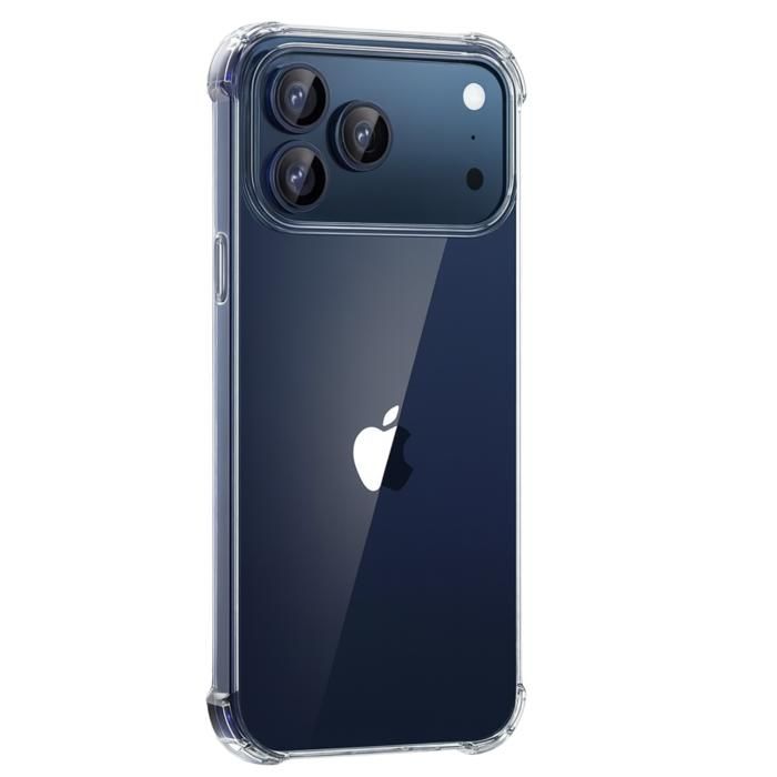 Coque pour iPhone 17 PRO - PHONILLICO - Silicone Souple - Antichoc - Transparent - Mixte