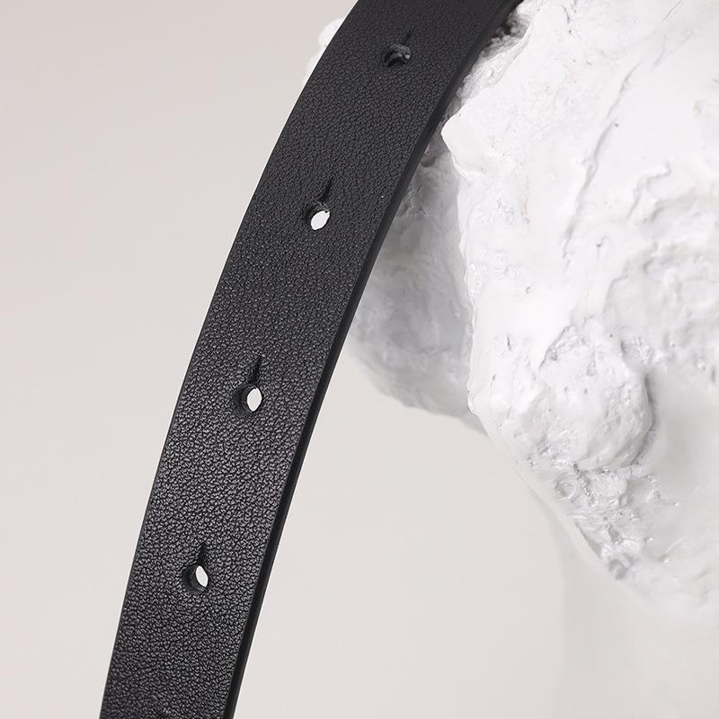 Belt Futuristic Men's and Women's Accessories Belt Genuine Leather Trendy Retro Metal Buckle Belt Niche Belt