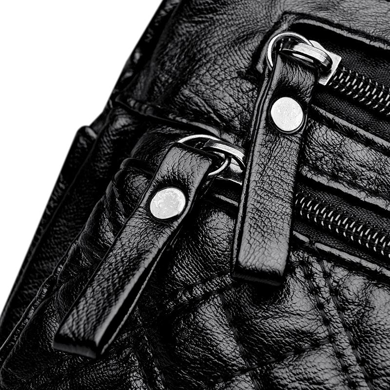 Soft Leather Mother Bag Women's Crossbody Bag Multi-Layer Large Capacity Shoulder Bag