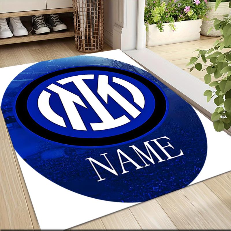 Custom Name Nautical Crest Emblem Carpet Rug Customizable Soft Washable Anti-Slip Home Living Room Sofa Mats Personalized Rug. 0909200