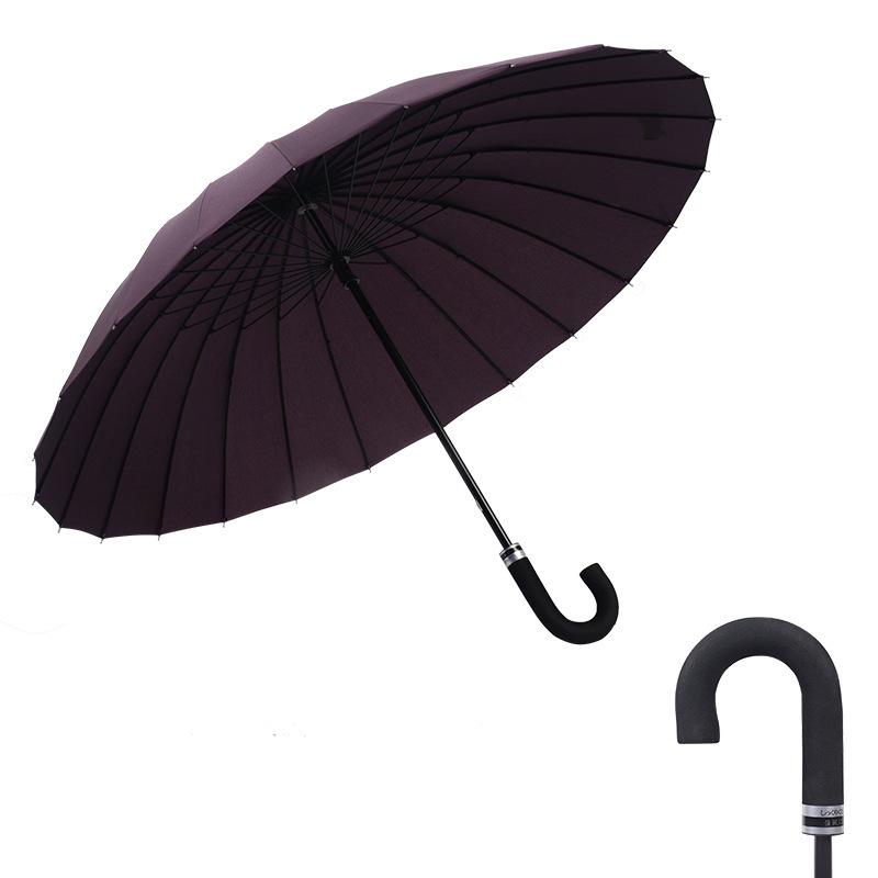 Double Person Water-Activated Blooming Long-Handled Umbrella for Women – Storm Curved Handle, Reinforced Rainproof Design