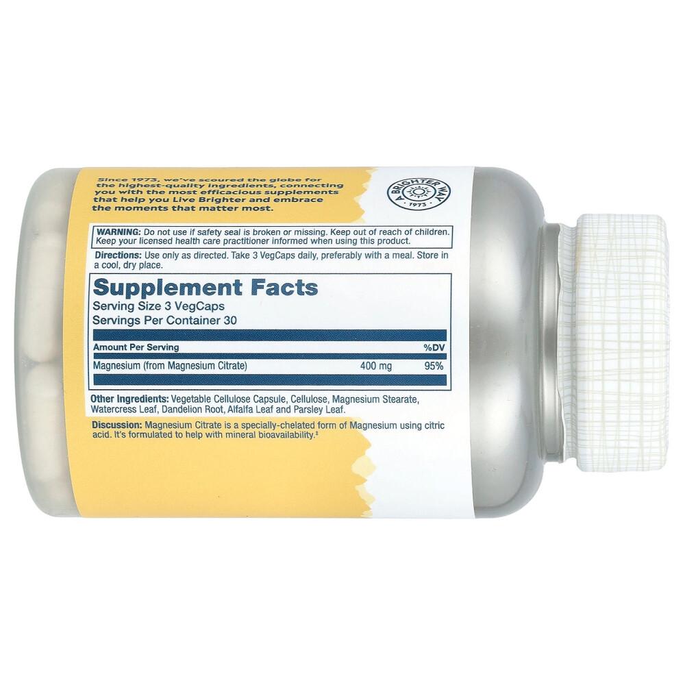 iHerb Solaray Magnesium Citrate 400mg - 90 Capsules