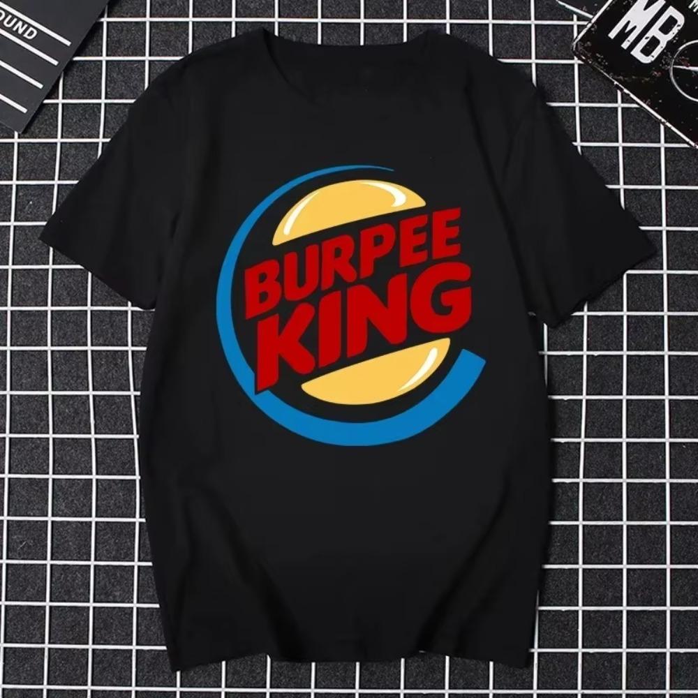 T Shirt for Men Crossfit Workout Burpee King T-shirt  Male Summer Short Sleeve  Harajuku  Redtube  Hunter X Hunter