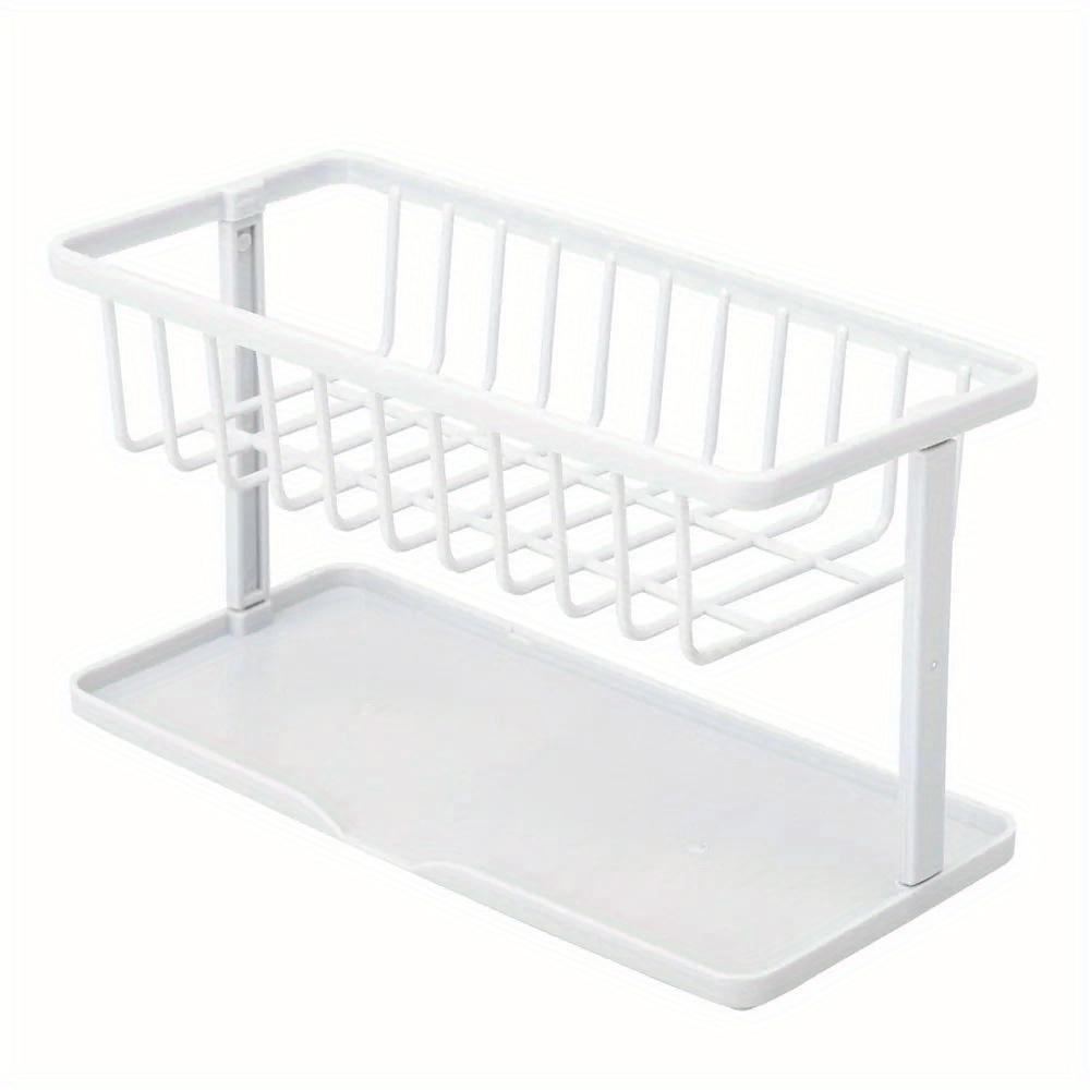 

Sink Drain Rack Soap Sponge Toilet Holder Storage Organizer Bathroom Accessories Kitchen Gadget Sets Convenience Utensils Shelf білий