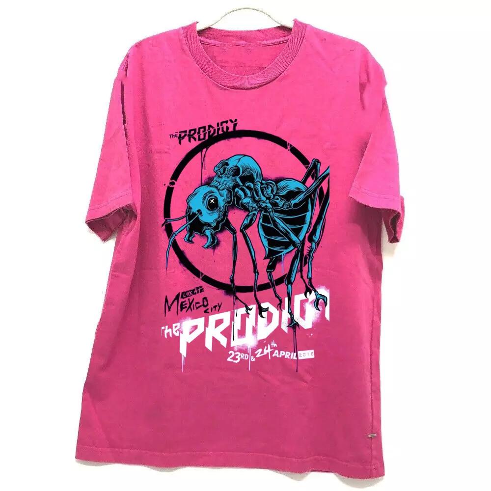THE PRODIGY Футболка с принтом тура Live In Mexico City Полный размер S-5XL AA2044 Унисекс Футболка S