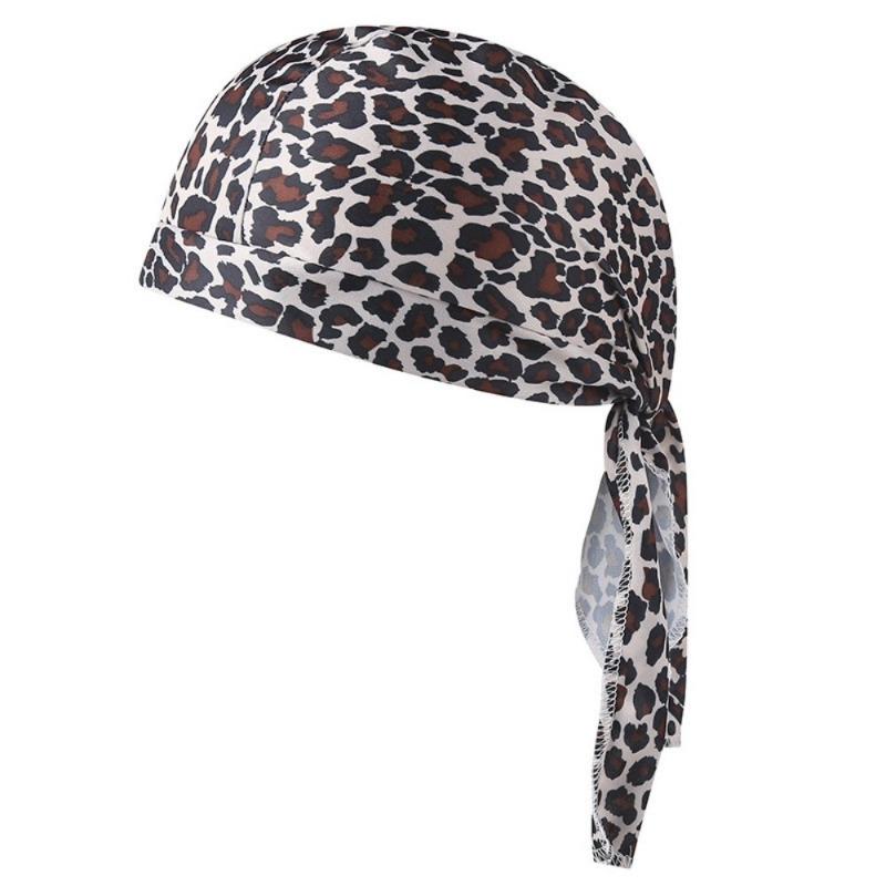 New Leopard Print Bandana Hat Quick Dry Adjustable Sports Headscarf UV Protection Elastic Cycling Headband Running
