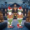 2pc Large Christmas Outdoor Decorations Merry Christmas Yard Signs Decorations Outdoor For Christmas Xmas Party Supplies, Garden Yard With Lamp String