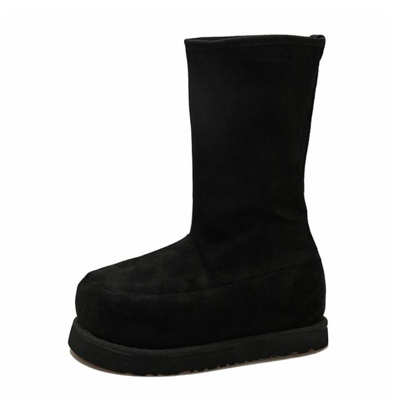 

Женские зимние ботинки на ультратолстой подошве со встроенным увеличением высоты. 39 чёрный