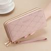 Portafogli da Donna Stile Dolce Portafoglio Lungo Stampato con Fiocchi, Porta Carte in Pelle, Portamonete, Borsa a Pochette