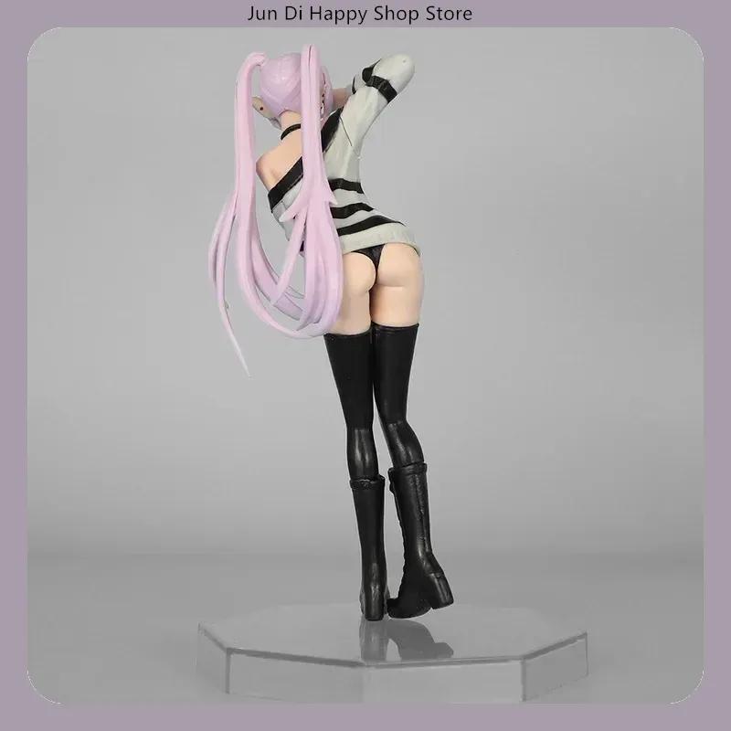 18,5cm Anime Sammelfigur - Frieren: Jenseits des Endes der Reise Lässiges gestreiftes Outfit Siegerpose PVC Modell Statue Schreibtisch Geschenk