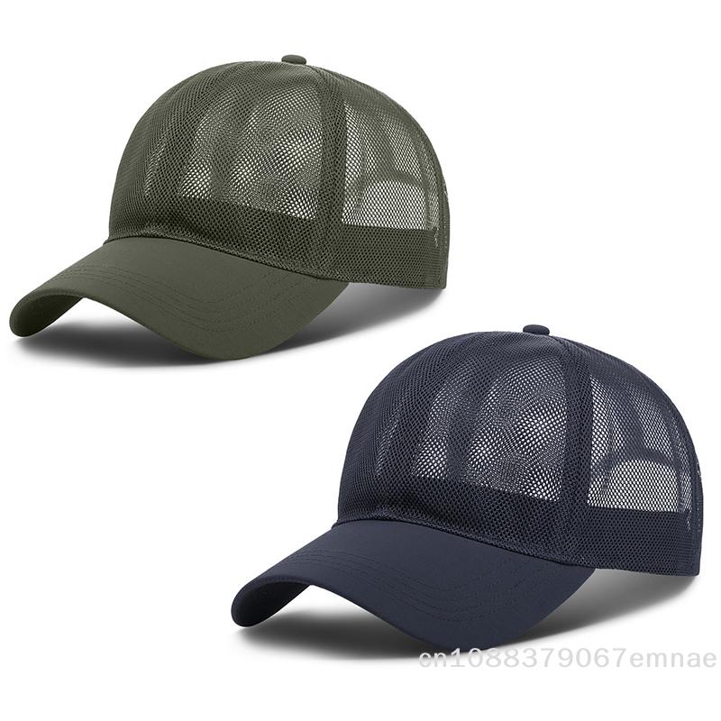 [ZYAS]Summer Men Hat Openwork Brim Breathable Mesh Cap Outdoor Sports Sunscreen Baseball Women Sunhat
