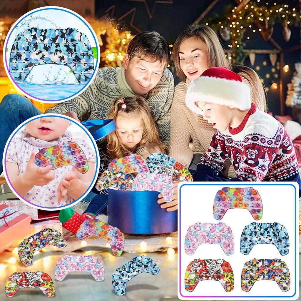Children's Tabletop Printed Tie-Dye Game Controller Stress Relief Sensory Toy