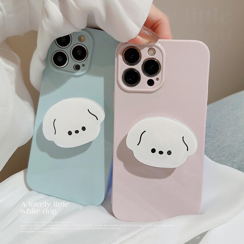 Cute puppy holder iphone17 mobile phone case apple 13 pro max Japanese and Korean ins wind 15 applies 16 applies