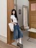 Retro High-Waisted Women's Wide-Leg Cropped Jeans for Summer