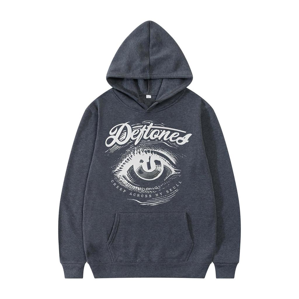 Deftones Logo, Kapuzenpullover mit Augenprint, Kapuzenpullover, Unisex, trendige Rock'n'Roll-Marke, vielseitiges Oberteil für tägliche, lässige Outdoor-Bekleidung