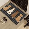 Funny Dog Silhouette Welcome Mat - Durable Non-Slip Entrance Rug - Washable Indoor Outdoor Floor Mat for Home Decor