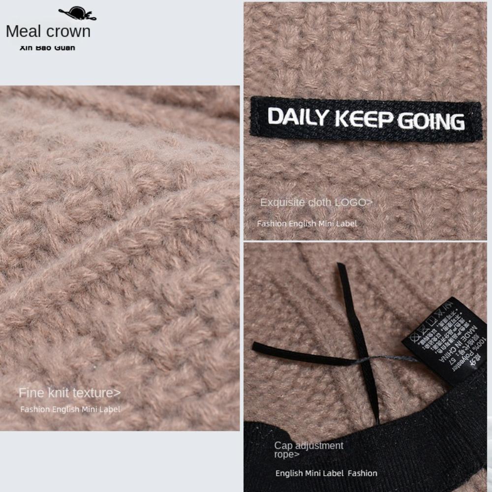 Retro Autumn Winter Hat Versatile Warm Knitted Cap Cold-proof Thicken Fisherman Hat Women Lady Female