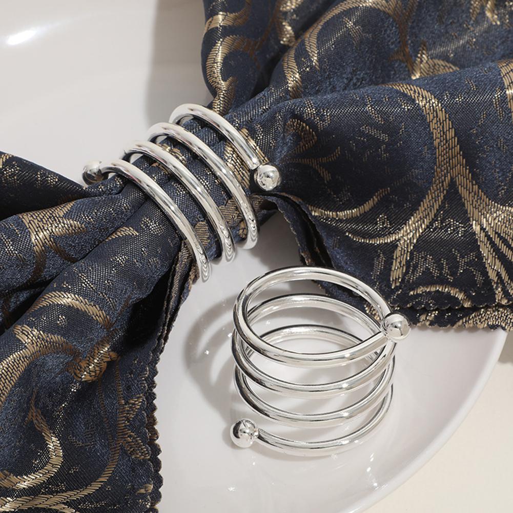 Elegant Napkin Rings 12 Pcs Handcrafted Metal Holders Suitable for Weddings Birthday Parties and Family Gatherings