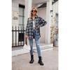 Women S Casual Loose Plaid Long Sleeve Shirt For Autumn Winter