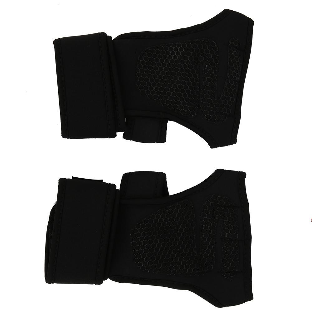 1Pair Leisure Fitness Neoprene Sporting Gloves Silicone Antiskid Hook&  Fixed(black M )