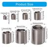 60pcs Steel Wire Thread Inserts Mechanical Engineering Thread Solution for Enhances Thread Strength & Easy Installation